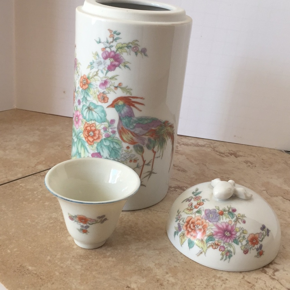 3piece vintage porcelain Japanese tea ceremony set